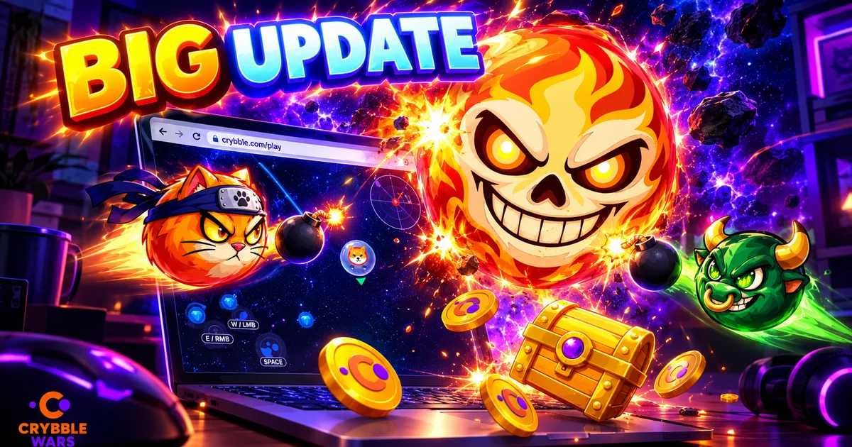 Blub يخرج من نافذة متصفح تعرض Crybble Wars